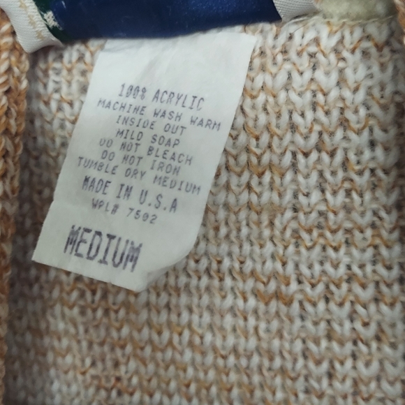 ☆VINTAGE☆ Plaid Print Oversized Cardigan Sweater - Made in USA - Women's Size M - Picture 3 of 4